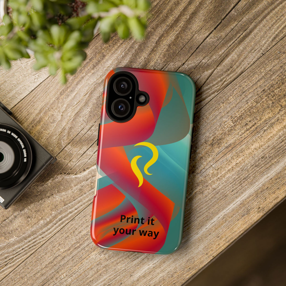 Abstract Colorwave Phone Case — "Print it your way" Customizable iPhone Cover
