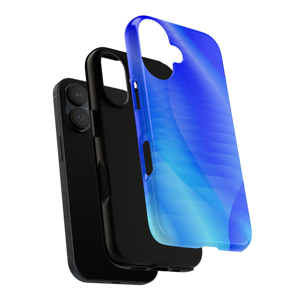 Phone Case — Blue Abstract Wave Tough Phone Case
