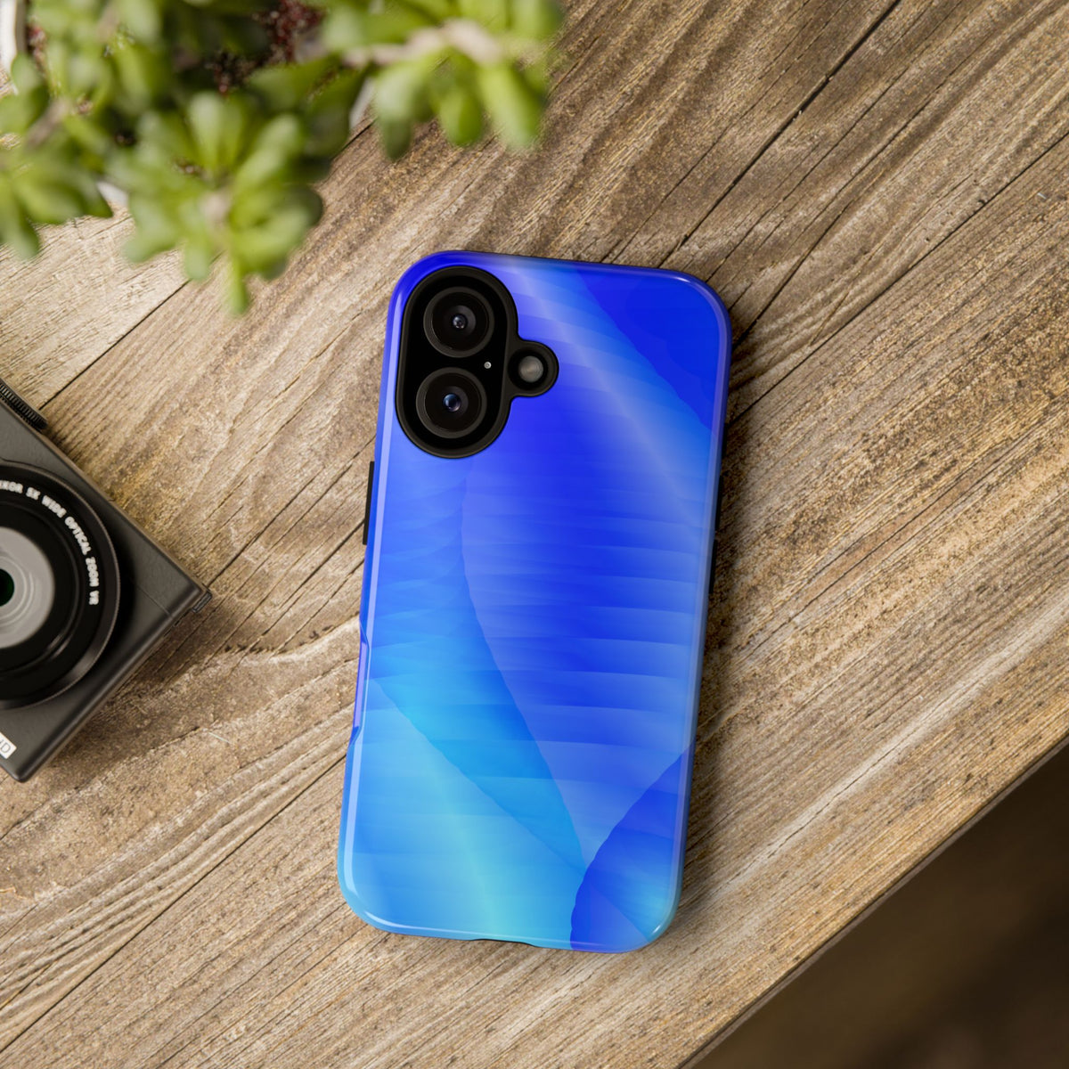Phone Case — Blue Abstract Wave Tough Phone Case