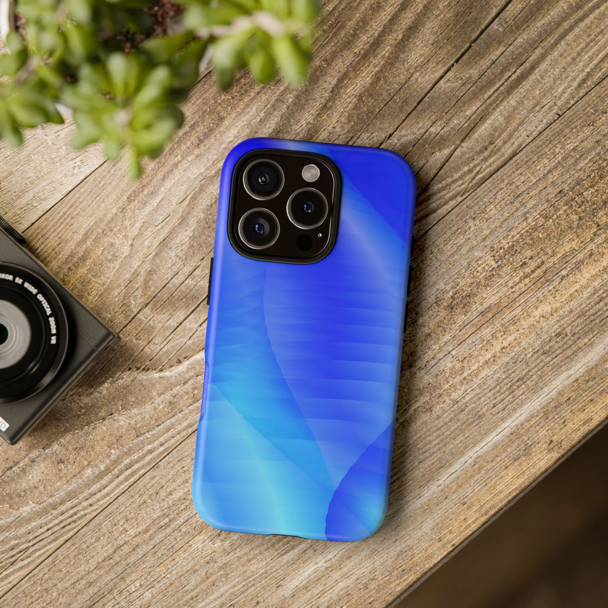 Phone Case — Blue Abstract Wave Tough Phone Case