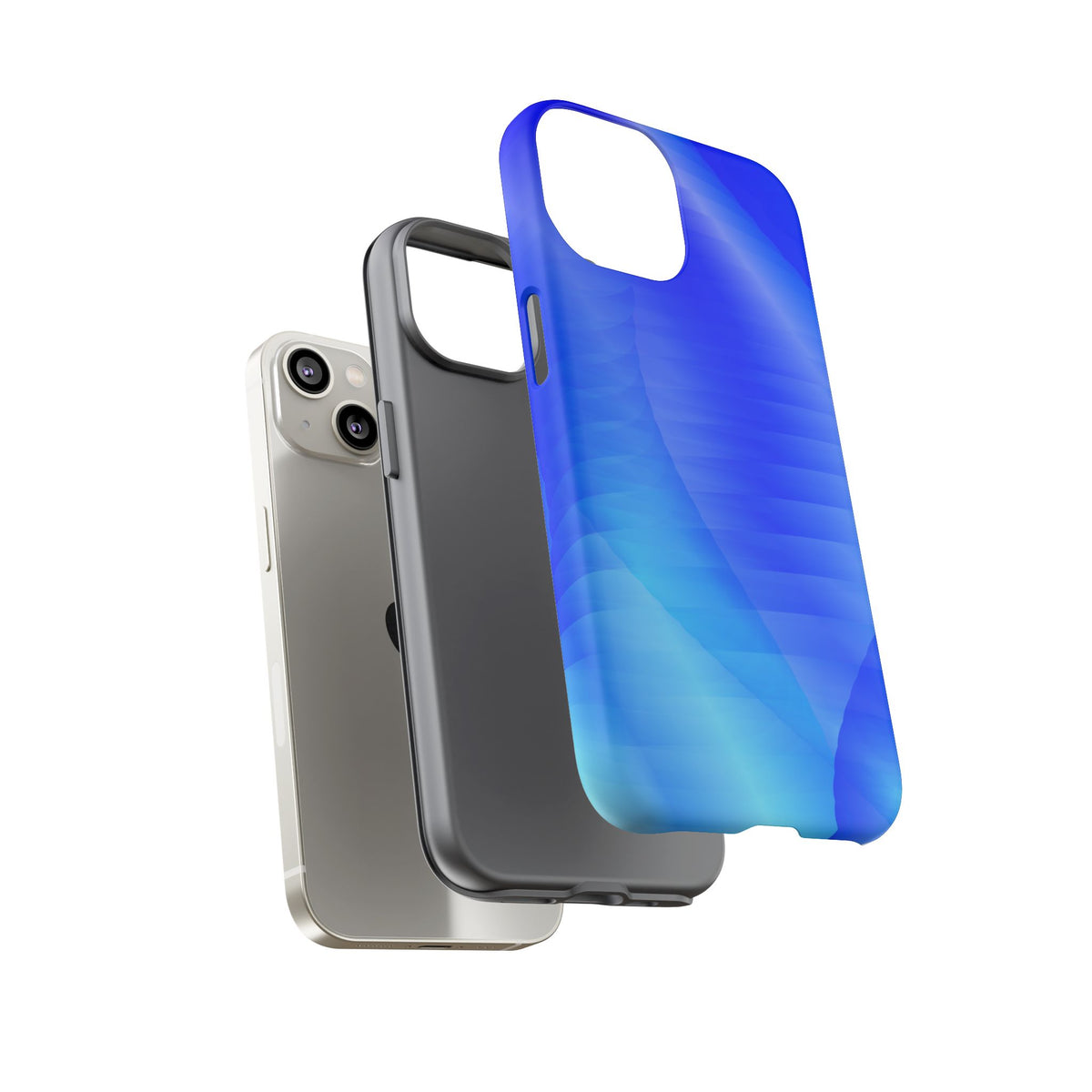 Phone Case — Blue Abstract Wave Tough Phone Case