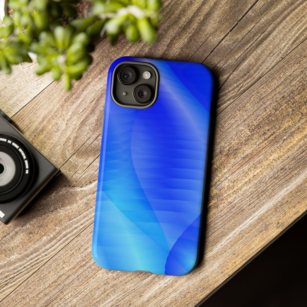 Phone Case — Blue Abstract Wave Tough Phone Case