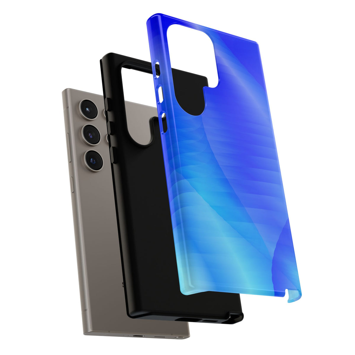 Phone Case — Blue Abstract Wave Tough Phone Case