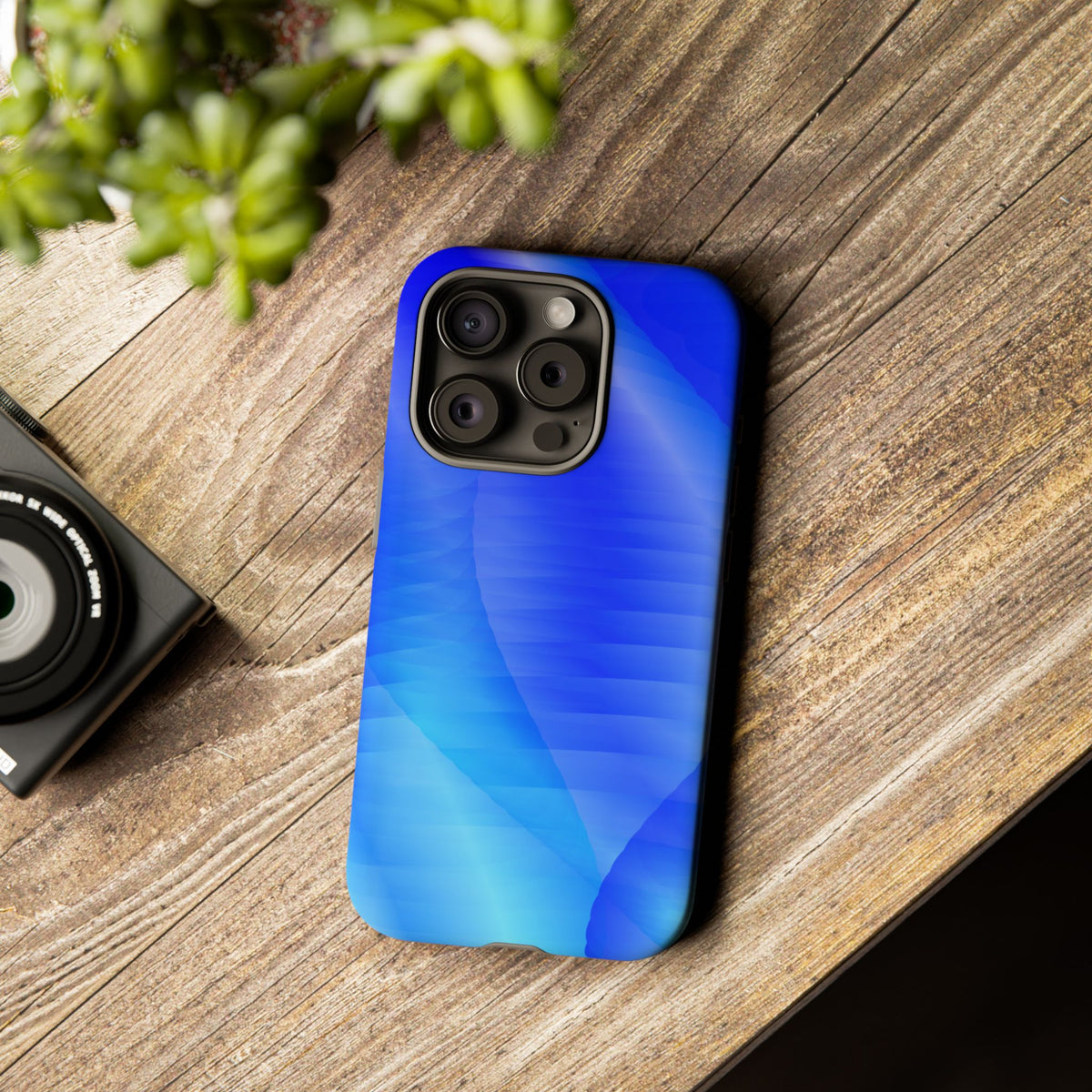 Phone Case — Blue Abstract Wave Tough Phone Case