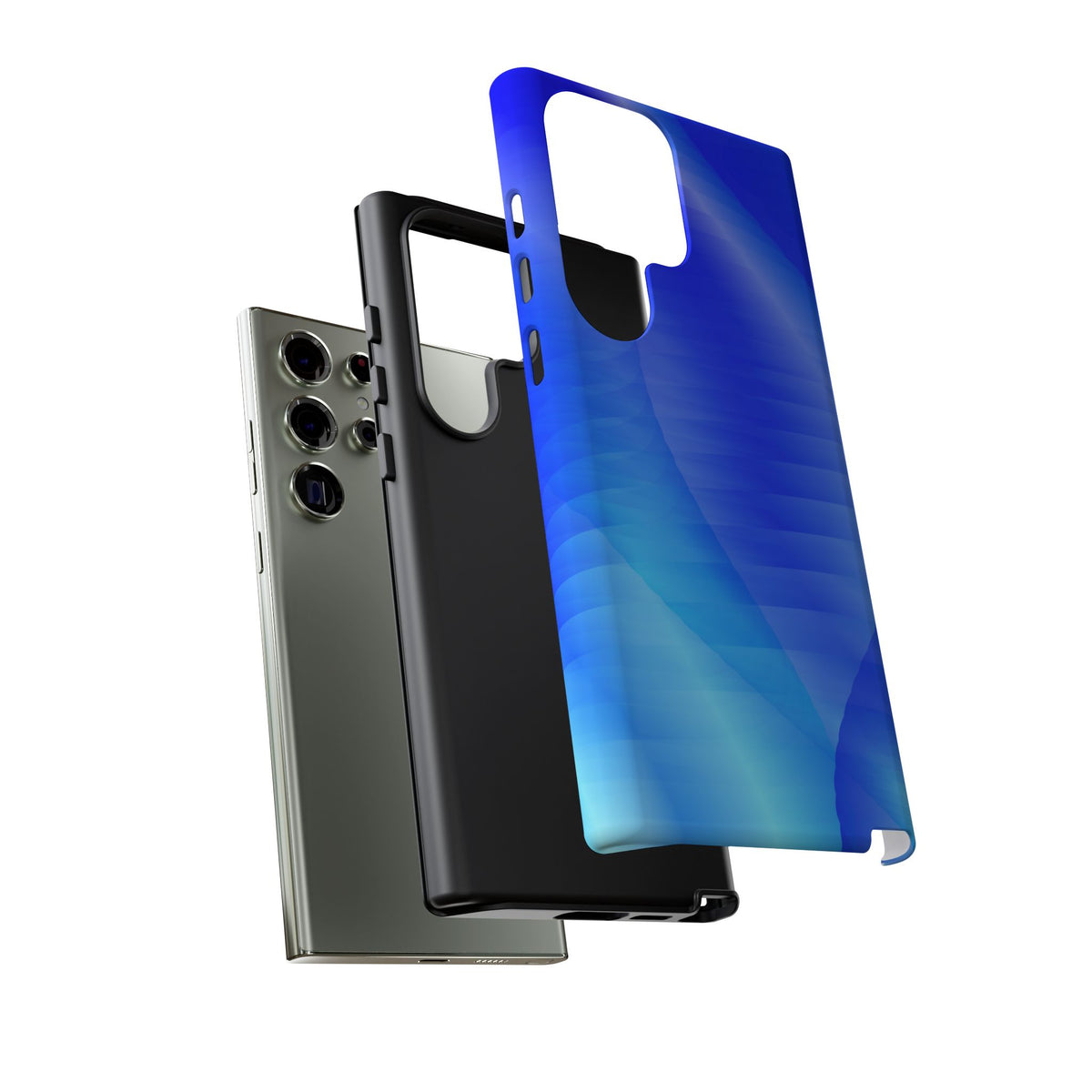 Phone Case — Blue Abstract Wave Tough Phone Case