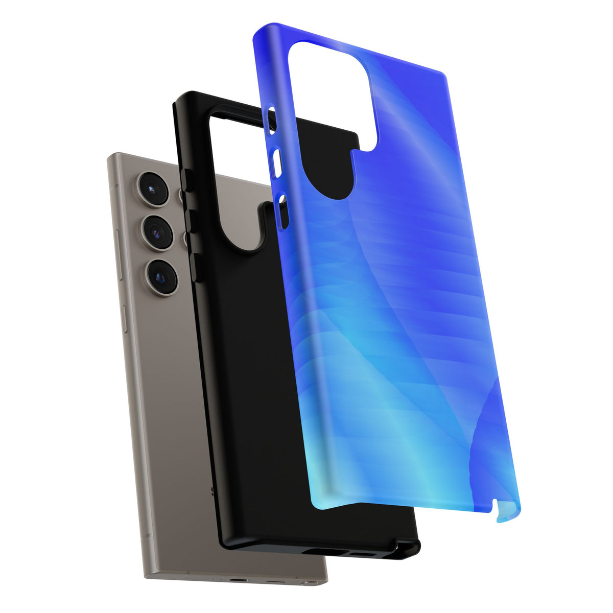 Phone Case — Blue Abstract Wave Tough Phone Case
