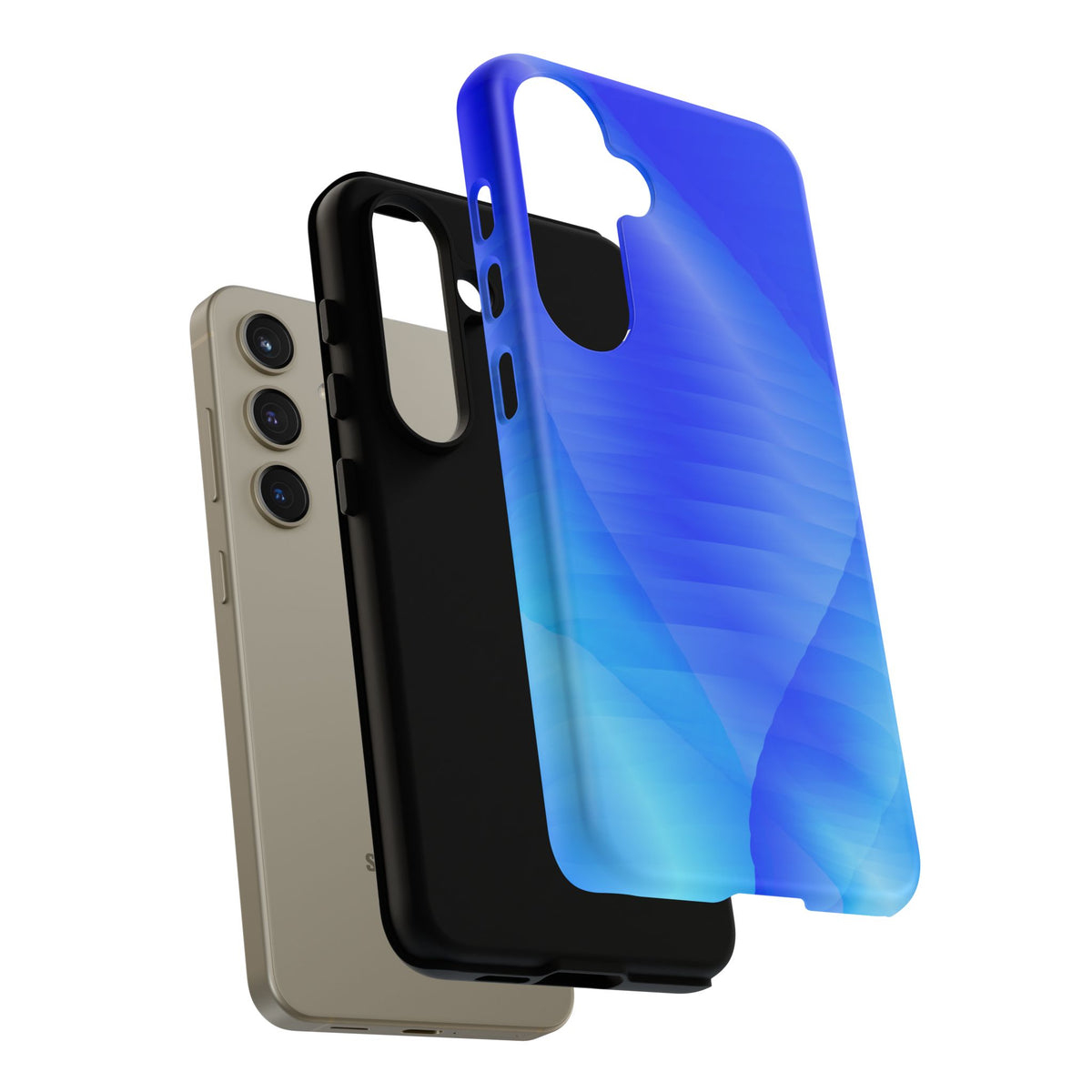 Phone Case — Blue Abstract Wave Tough Phone Case