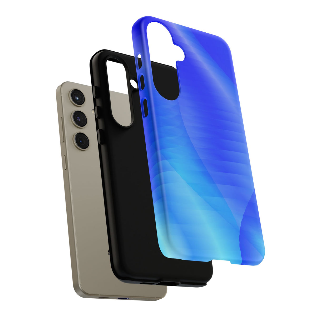 Phone Case — Blue Abstract Wave Tough Phone Case