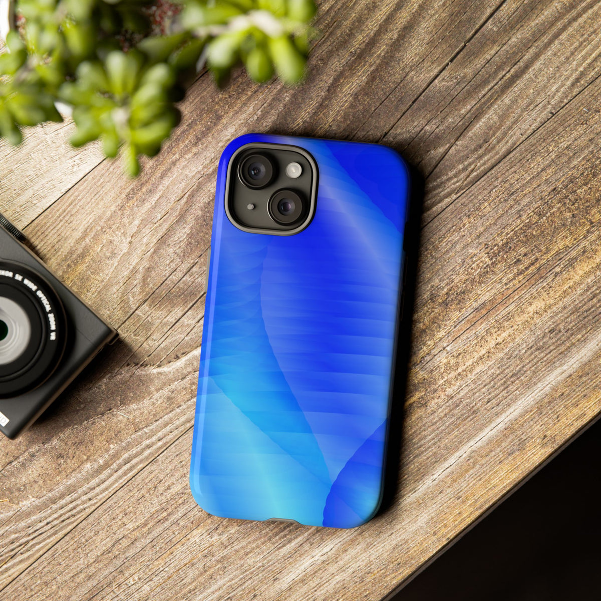 Phone Case — Blue Abstract Wave Tough Phone Case