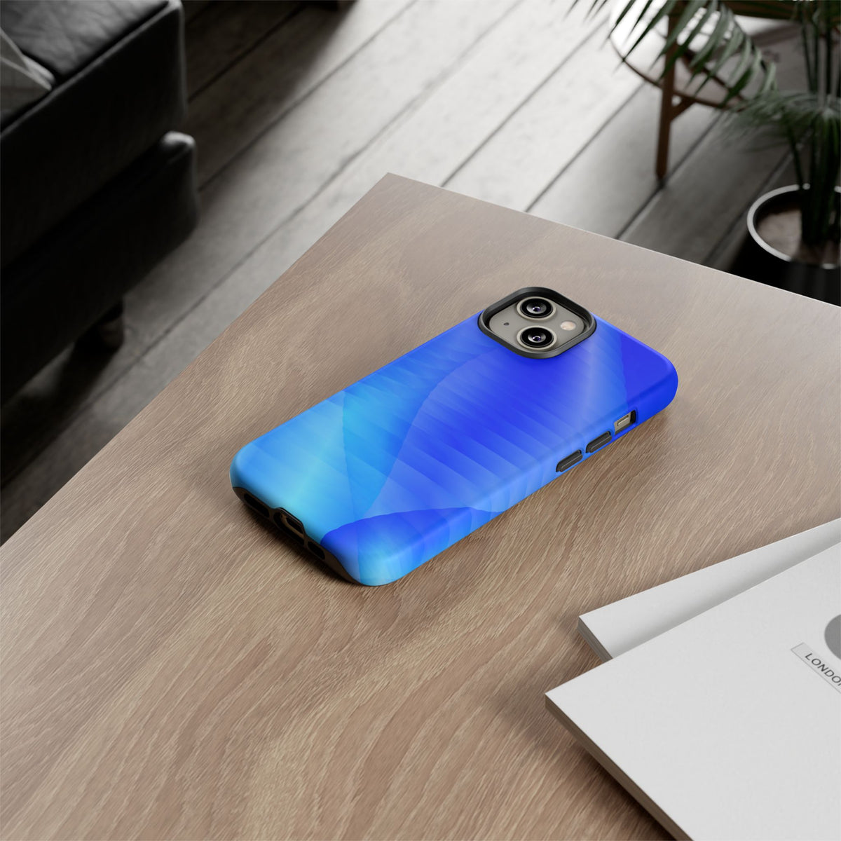 Phone Case — Blue Abstract Wave Tough Phone Case