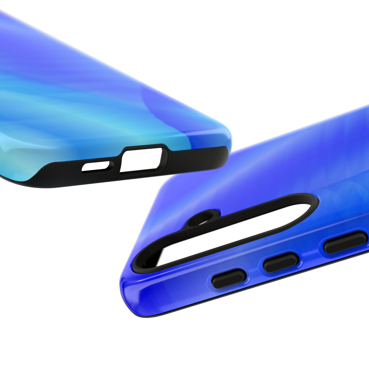 Phone Case — Blue Abstract Wave Tough Phone Case
