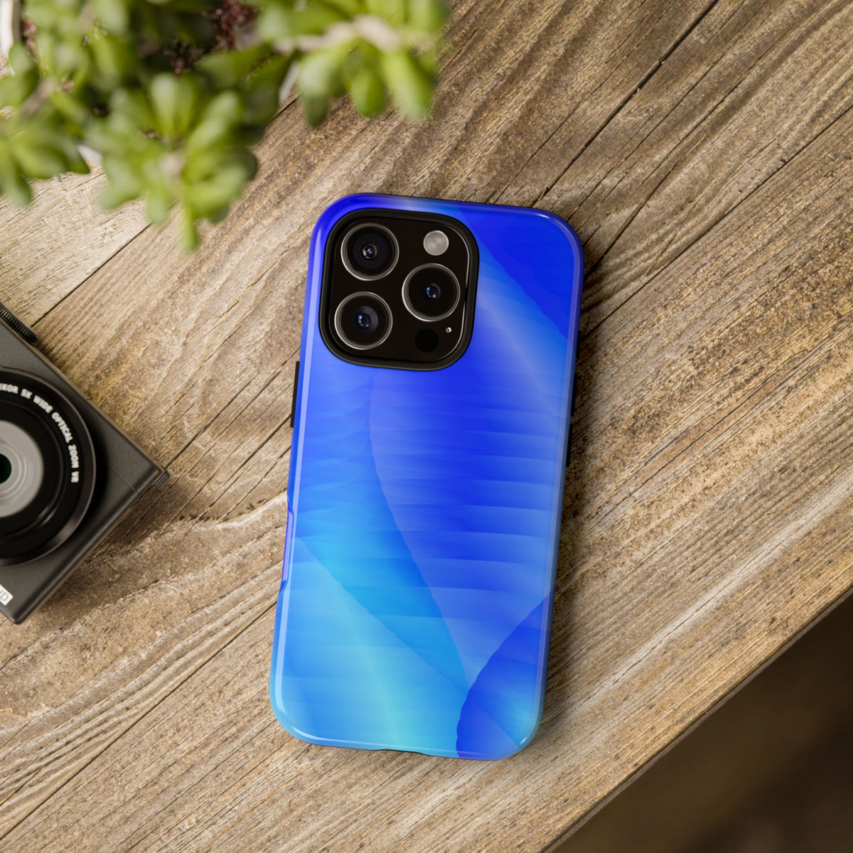 Phone Case — Blue Abstract Wave Tough Phone Case