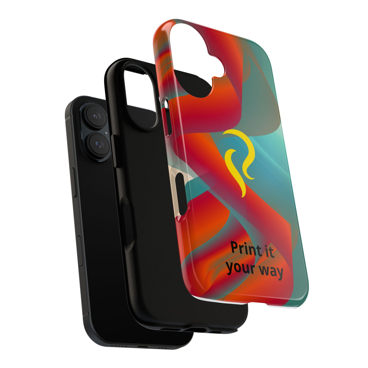 Abstract Colorwave Phone Case — "Print it your way" Customizable iPhone Cover