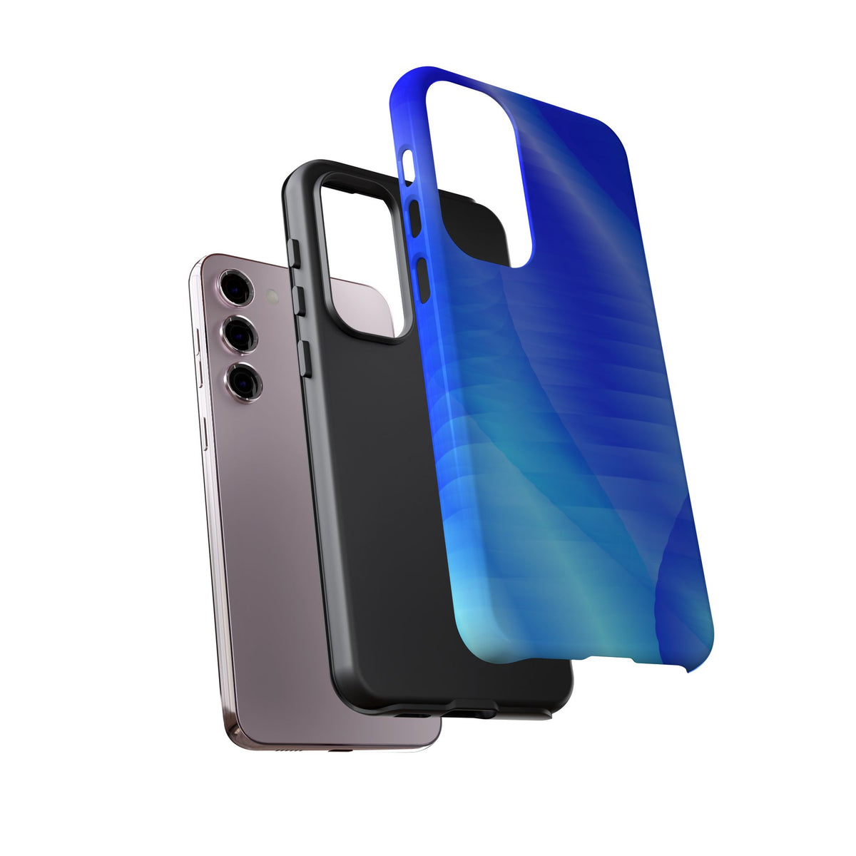 Phone Case — Blue Abstract Wave Tough Phone Case