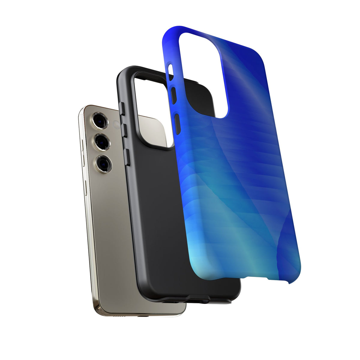 Phone Case — Blue Abstract Wave Tough Phone Case