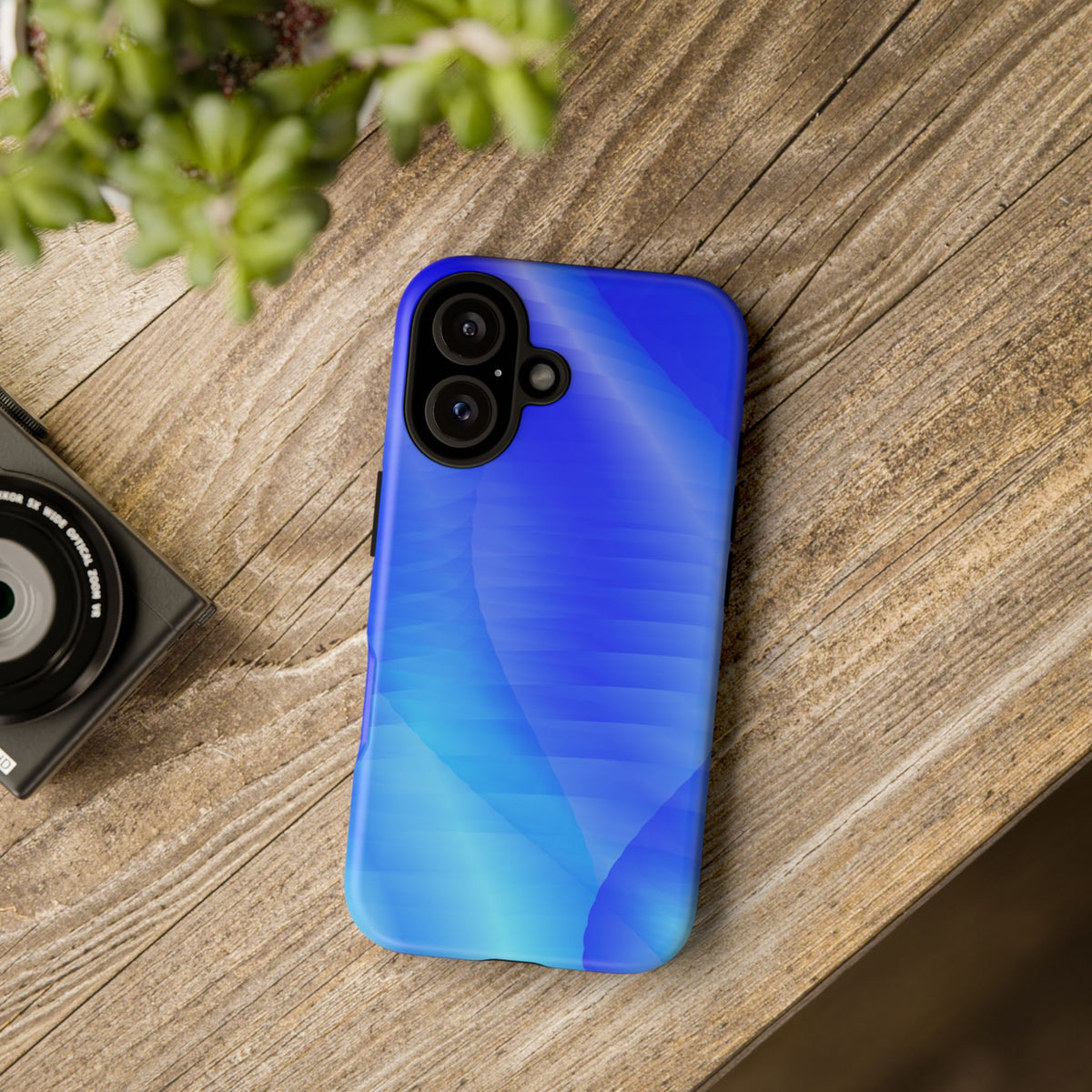 Phone Case — Blue Abstract Wave Tough Phone Case