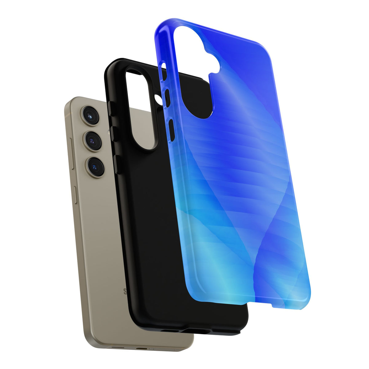 Phone Case — Blue Abstract Wave Tough Phone Case