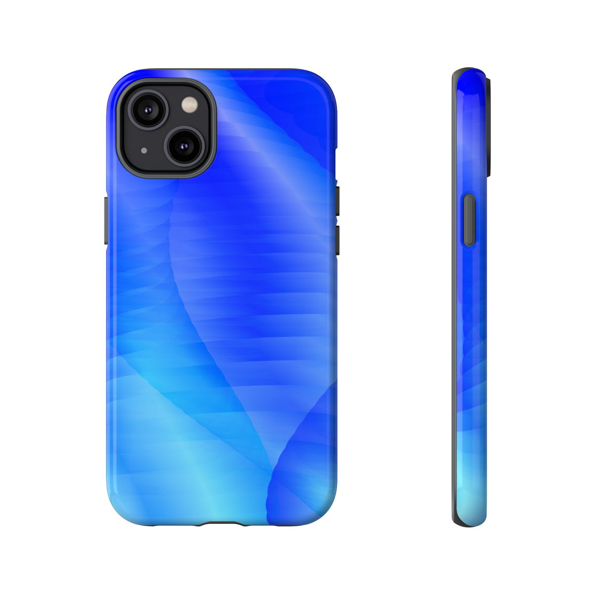 Phone Case — Blue Abstract Wave Tough Phone Case