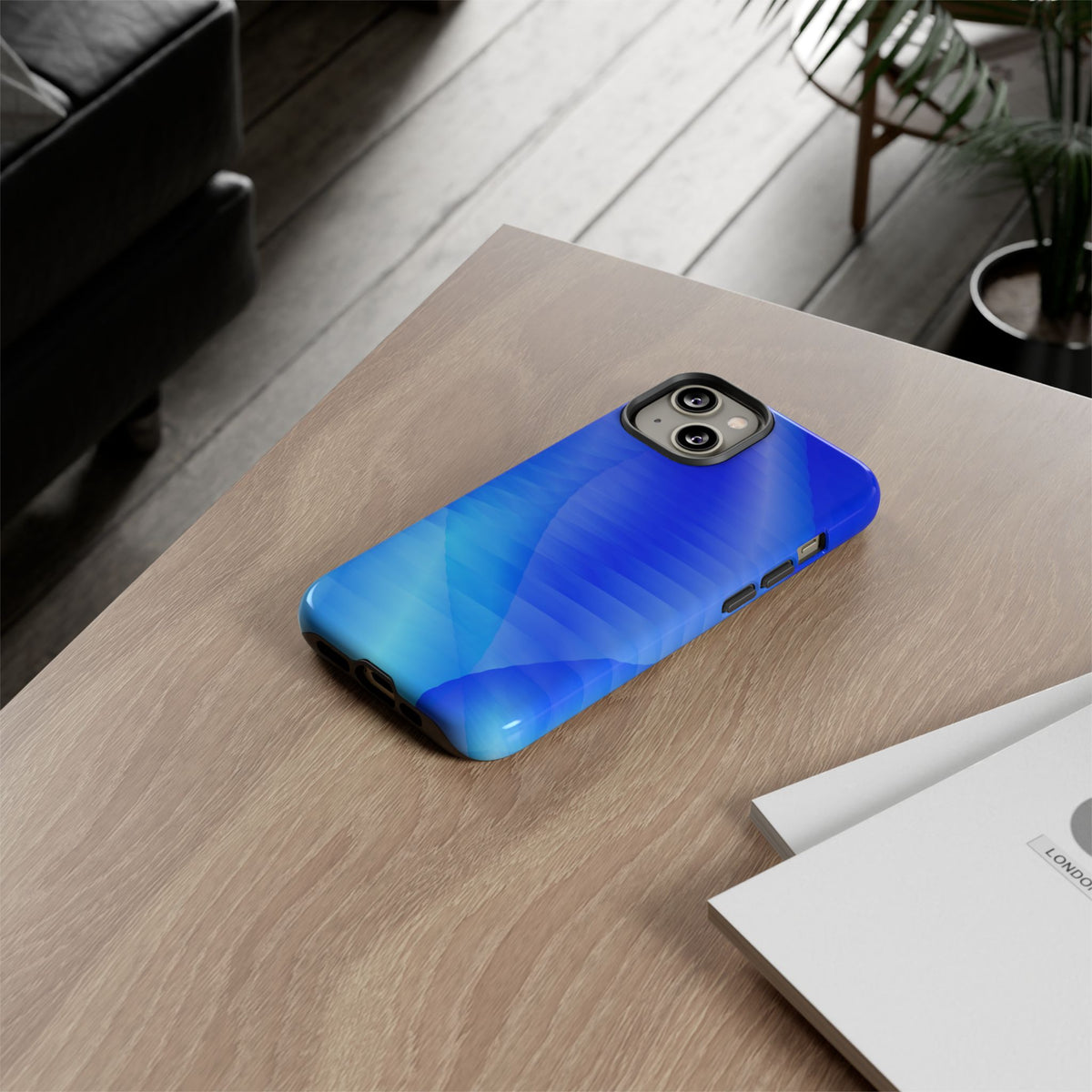 Phone Case — Blue Abstract Wave Tough Phone Case