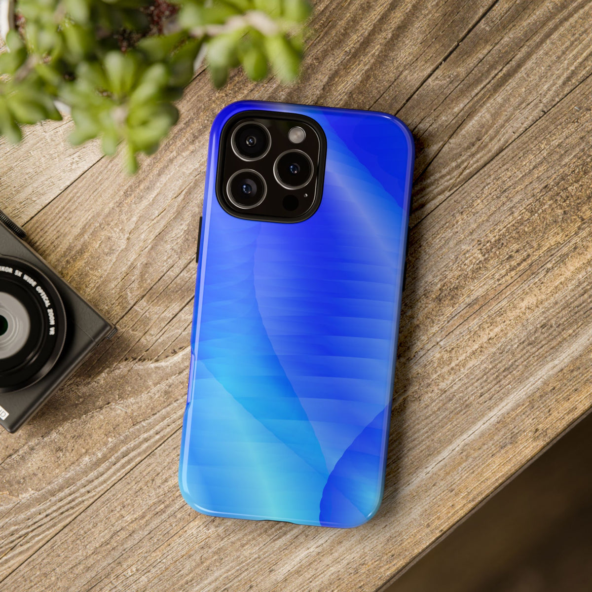 Phone Case — Blue Abstract Wave Tough Phone Case