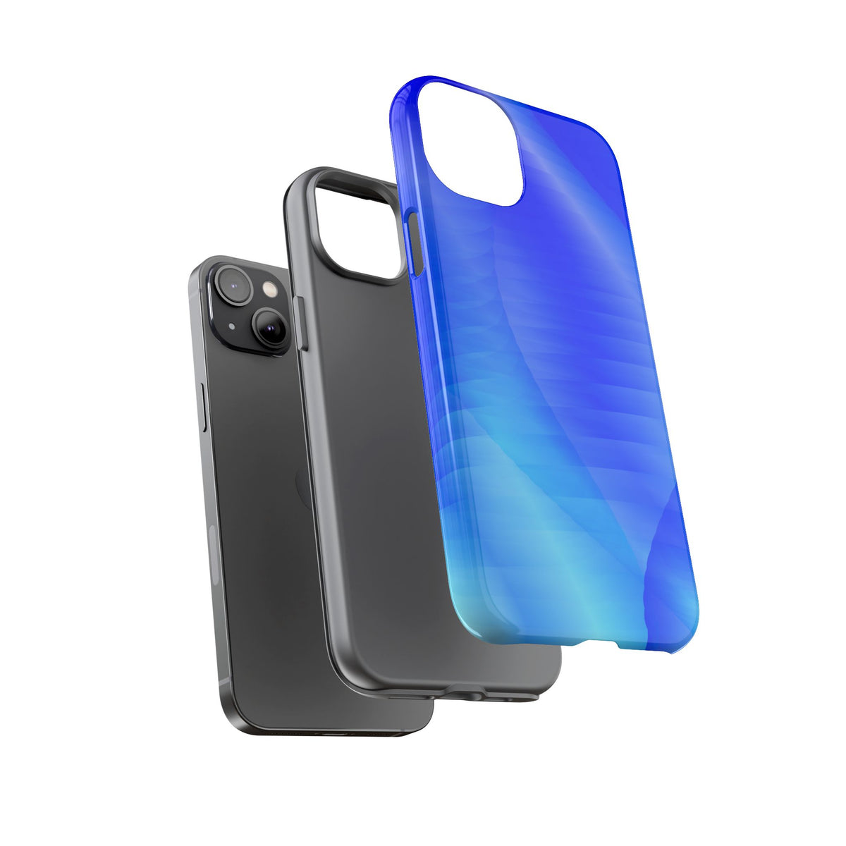 Phone Case — Blue Abstract Wave Tough Phone Case