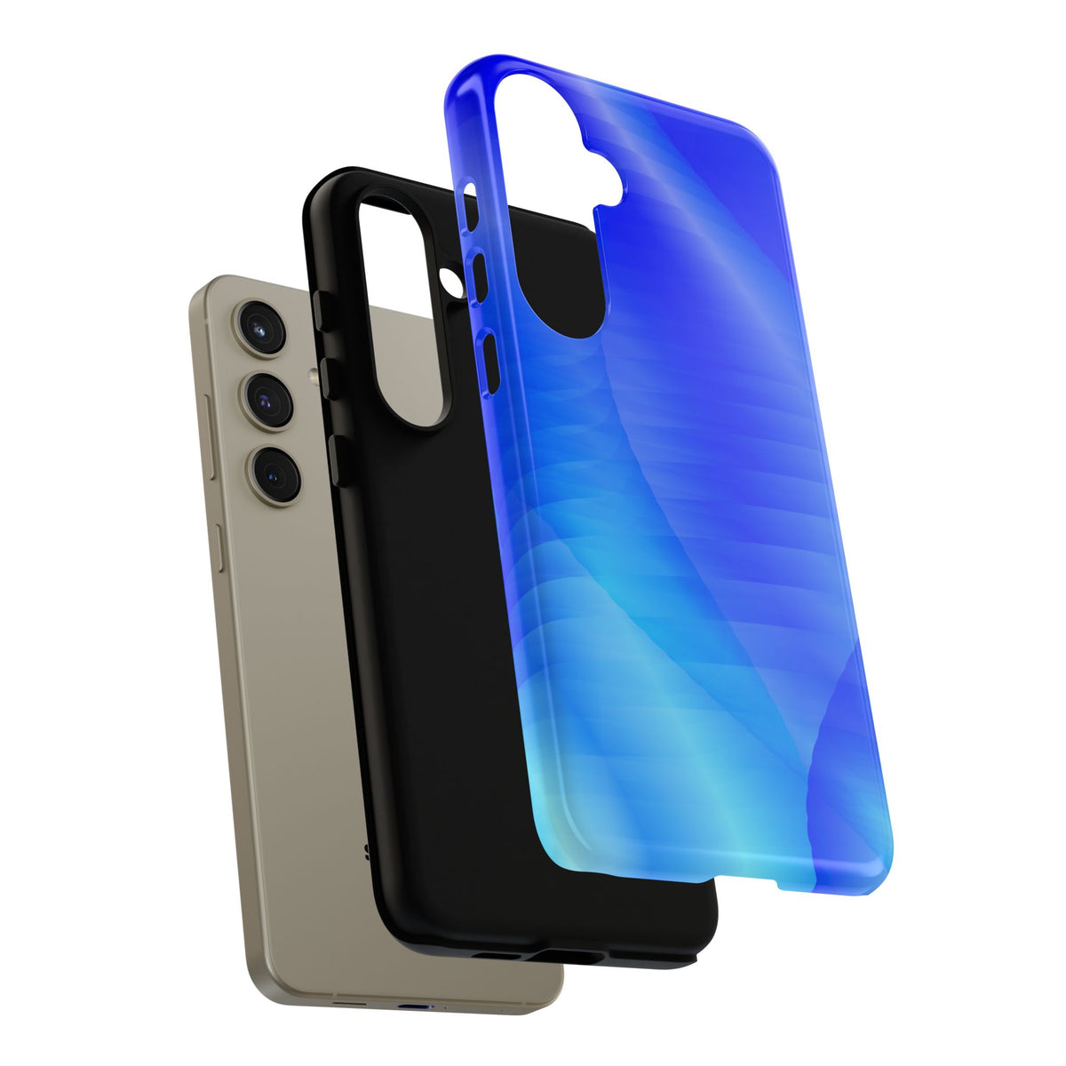 Phone Case — Blue Abstract Wave Tough Phone Case