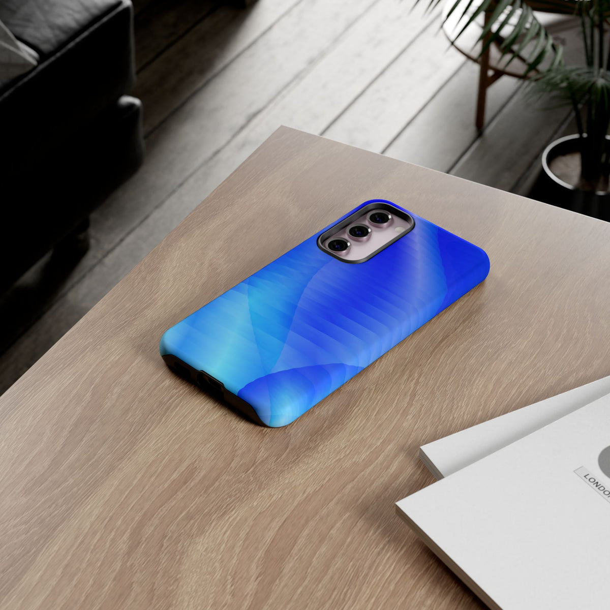 Phone Case — Blue Abstract Wave Tough Phone Case
