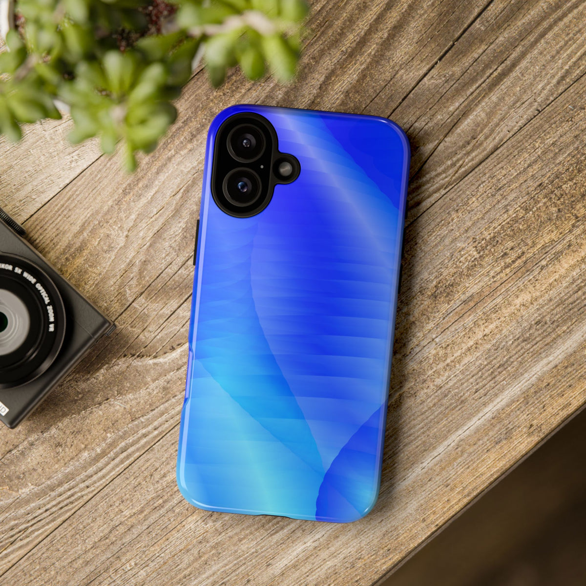 Phone Case — Blue Abstract Wave Tough Phone Case