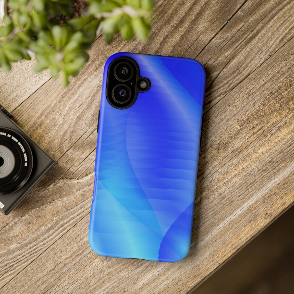 Phone Case — Blue Abstract Wave Tough Phone Case