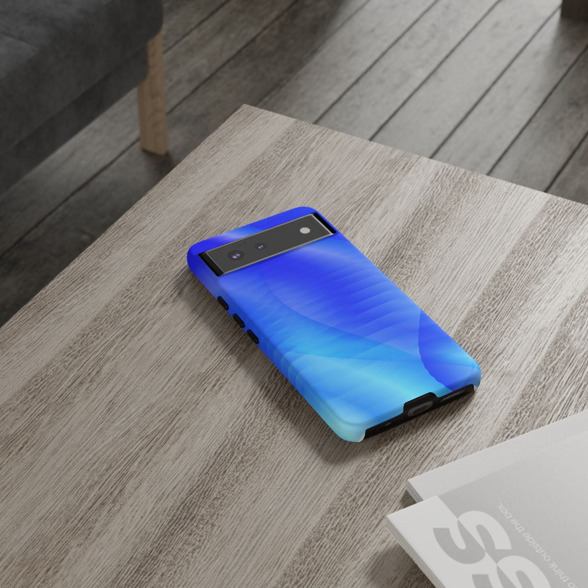 Phone Case — Blue Abstract Wave Tough Phone Case