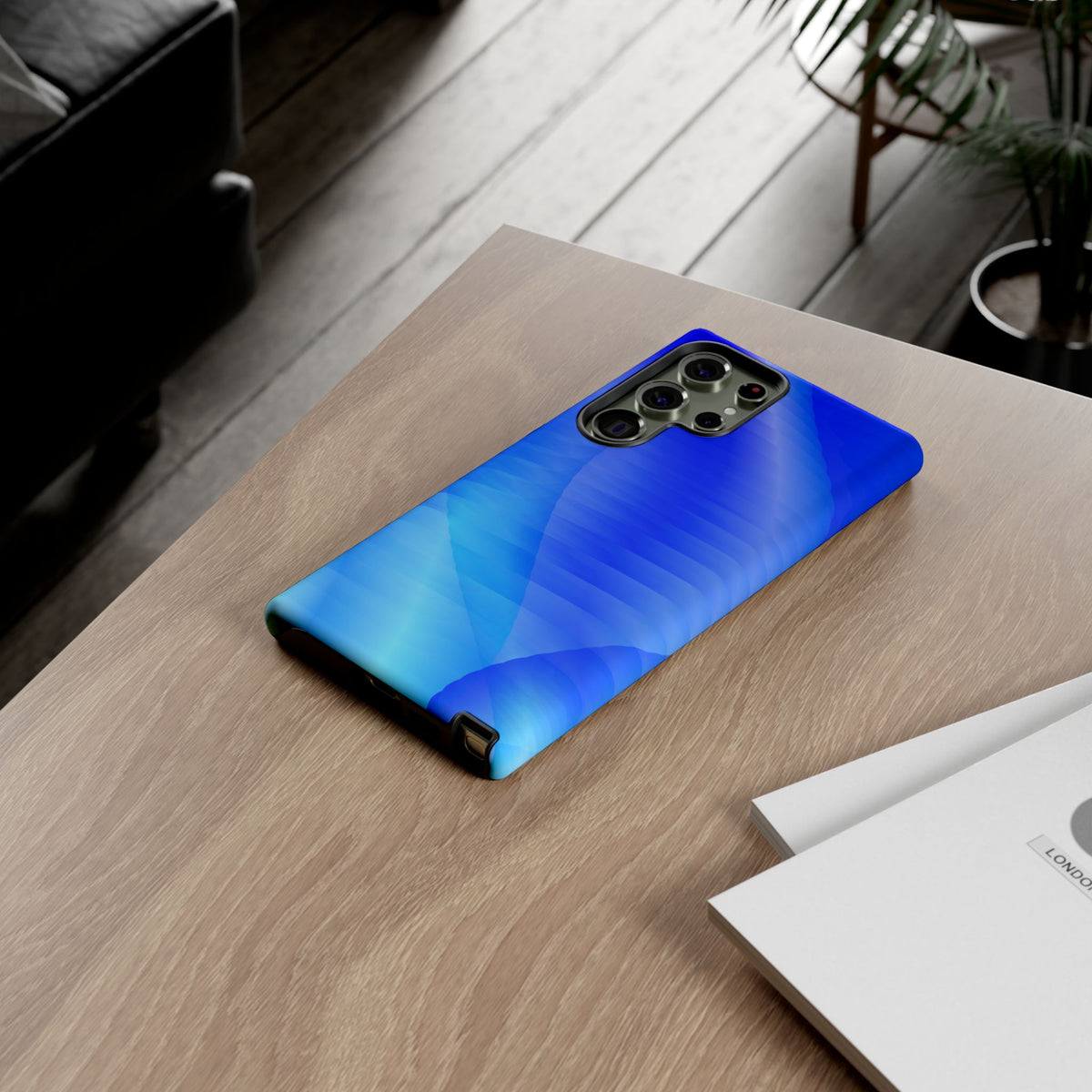 Phone Case — Blue Abstract Wave Tough Phone Case