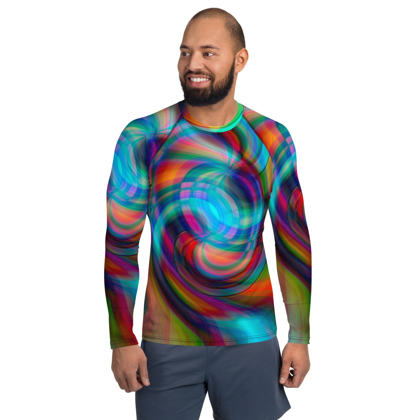 Camiseta deportiva para hombre piscodélica