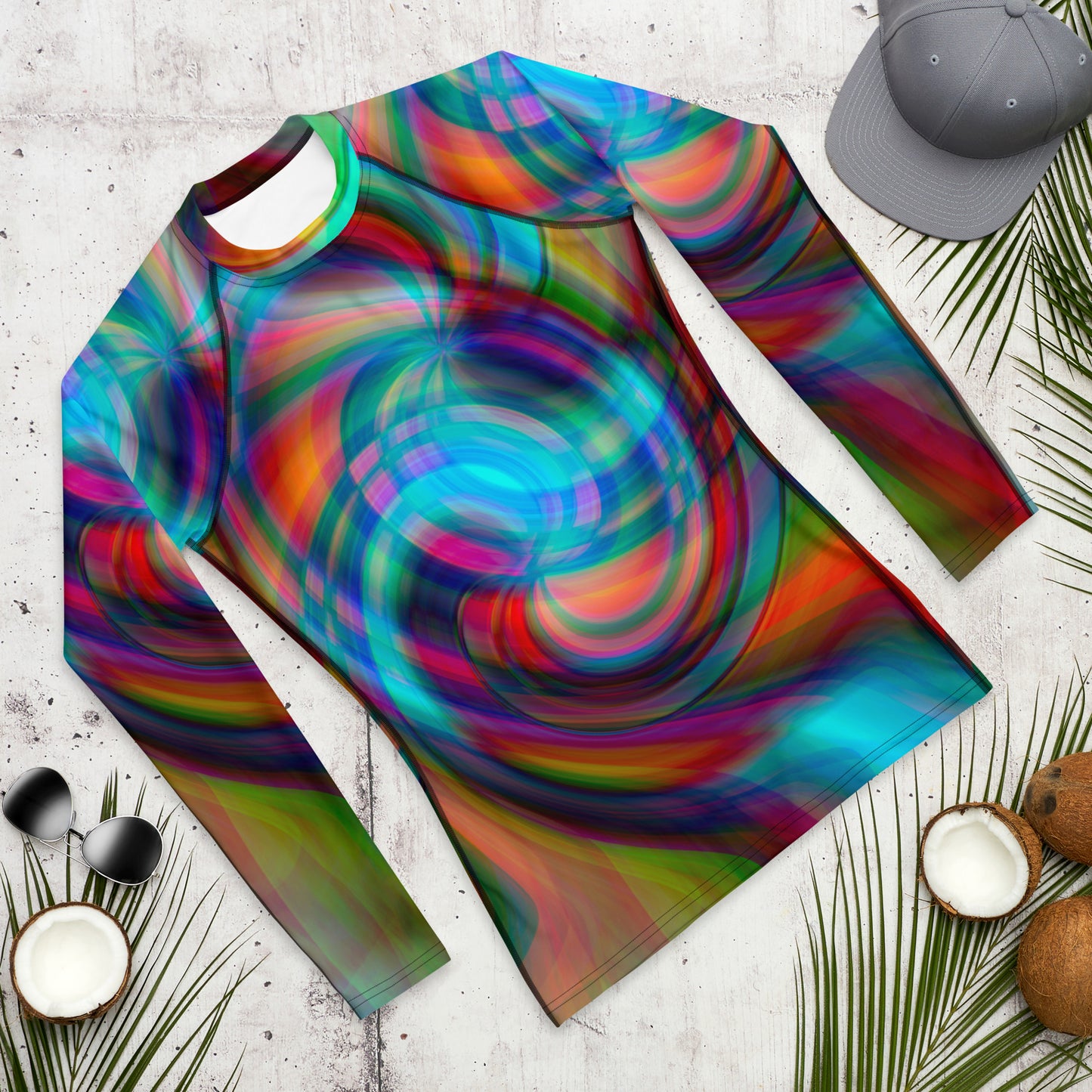 Camiseta deportiva para hombre piscodélica