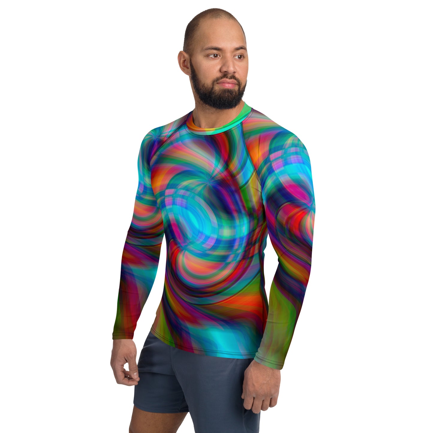 Camiseta deportiva para hombre piscodélica