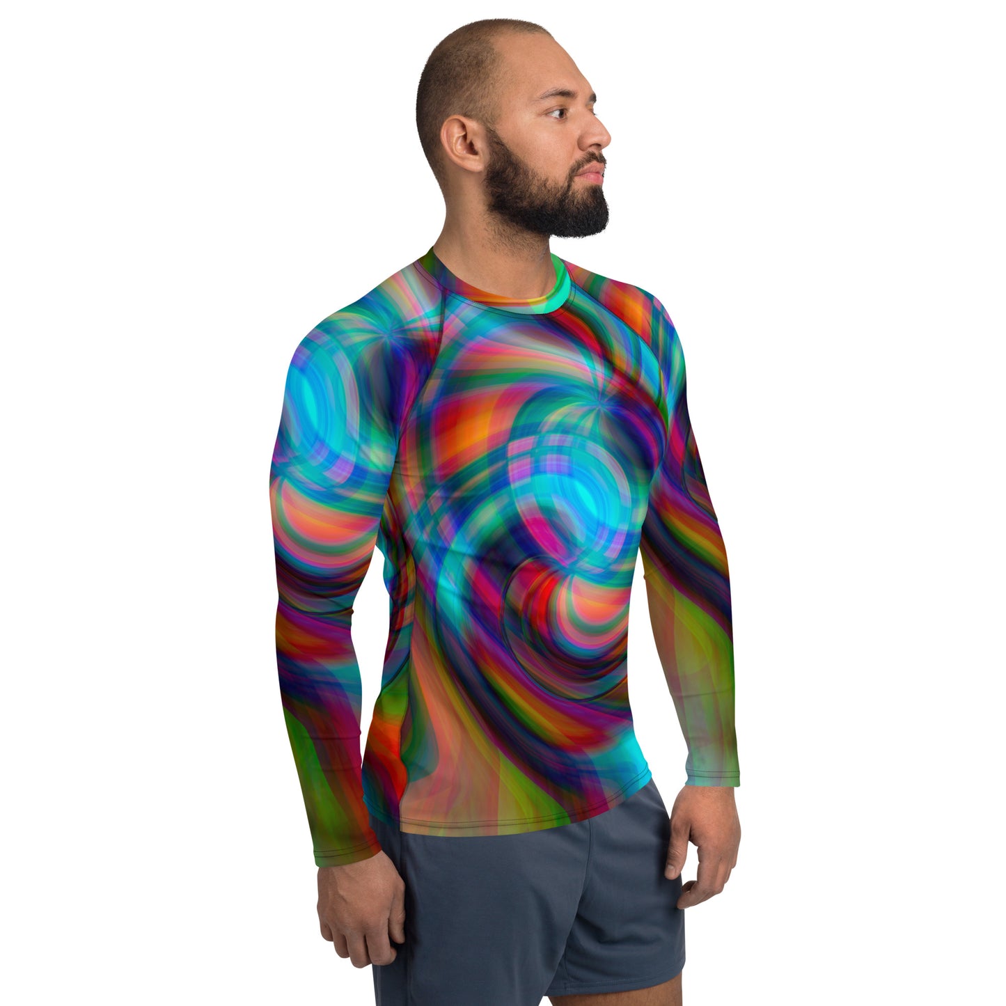 Camiseta deportiva para hombre piscodélica