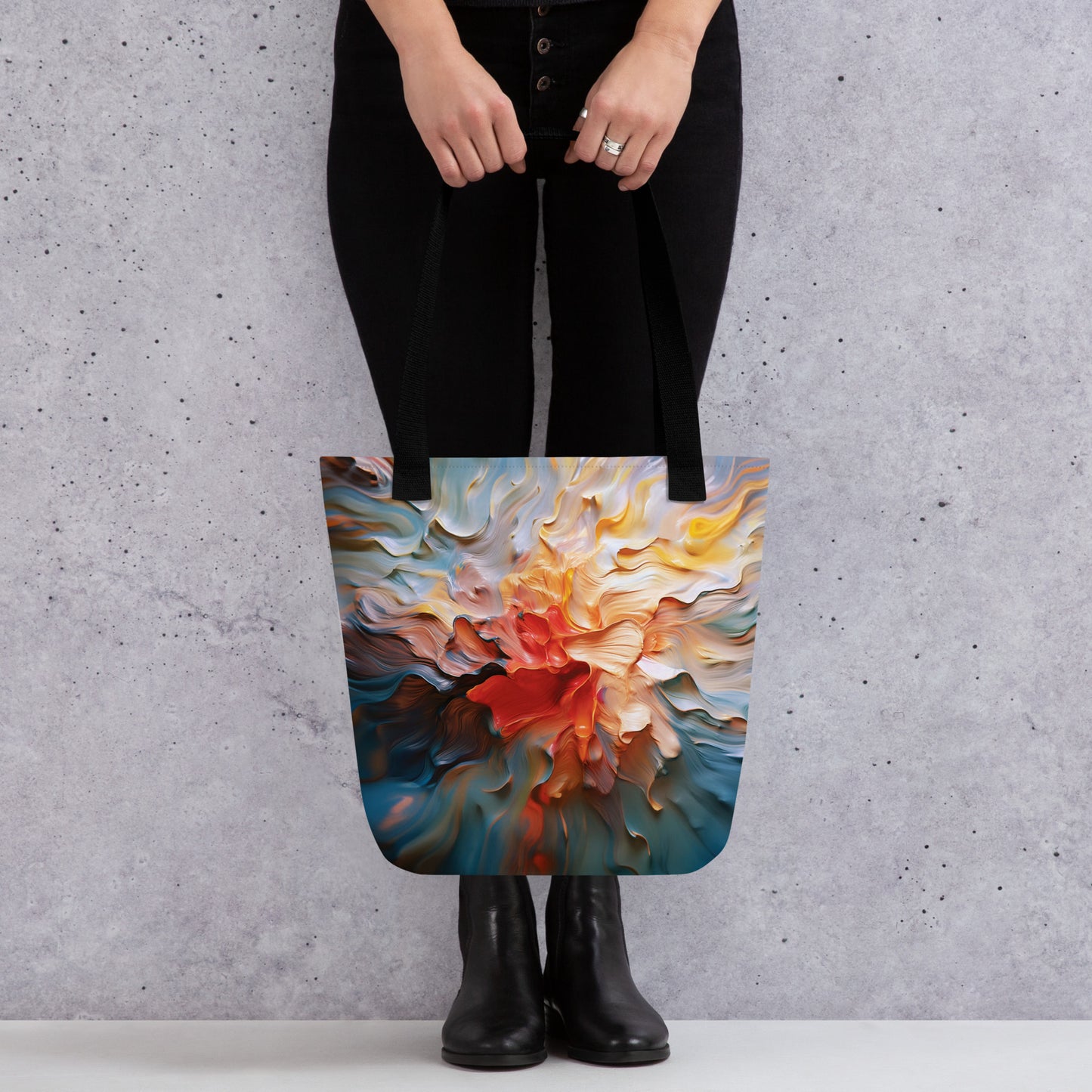 Bolso de tela en impasto