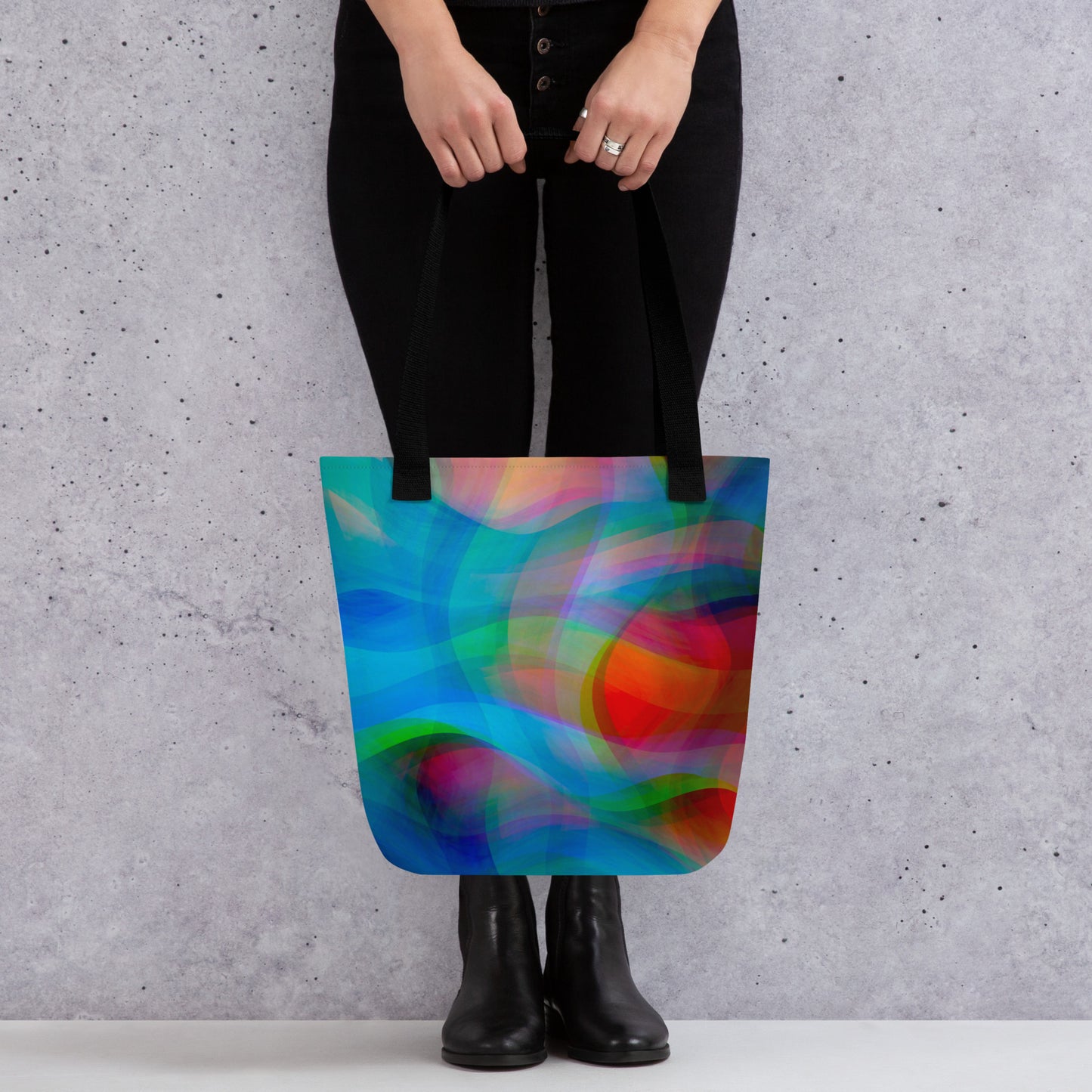 Bolso de tela abstracto