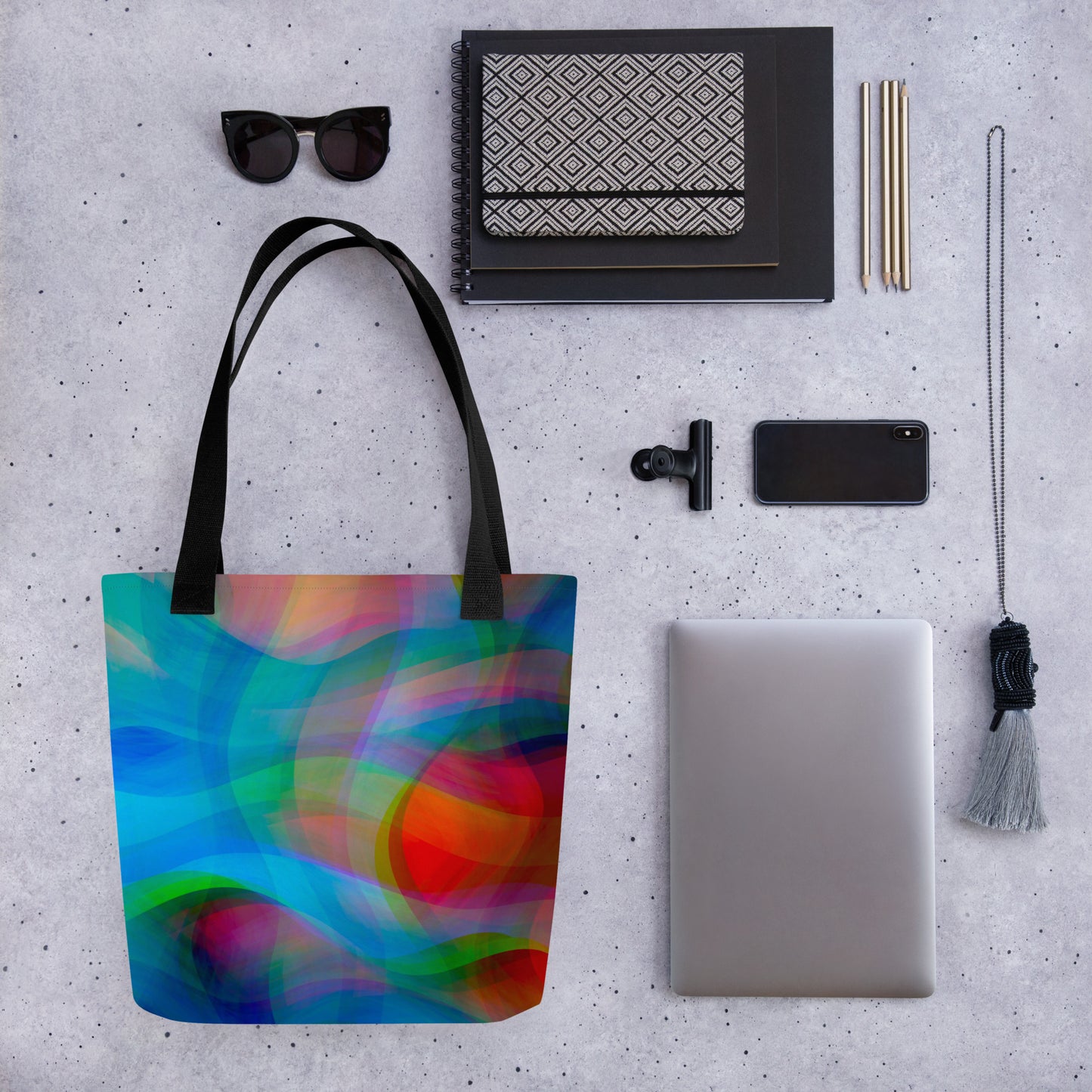 Bolso de tela abstracto