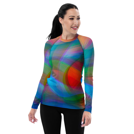 Camiseta deportiva para mujer abstracta