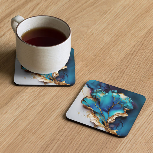 Posavasos de corcho en flor