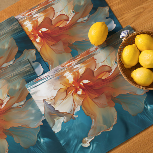 Juego de manteles individuales - Flor flotante